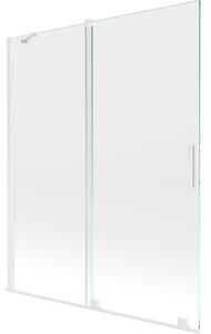 Mexen Velar parawan nawannowy 2-skrzydłowy rozsuwany 140 x 150 cm, transparent, biały - 896-140-000-01-20