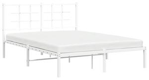 Białe duże łóżko z metalu 160x200 cm - Sevelzo