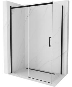 Mexen Omega kabina prysznicowa rozsuwana 130 x 70 cm, transparent, czarna - 825-130-070-70-00