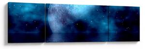 Obraz księżyca nad morzem (170x50 cm)
