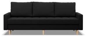 Kanapa skandynawska, pikowana, NUBO, 212x92x92 cm, czarny| TYLETEGOTU