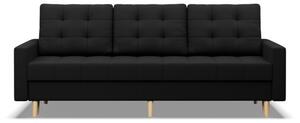 Kanapa skandynawska, pikowana, NUBO, 212x92x92 cm, czarny| TYLETEGOTU