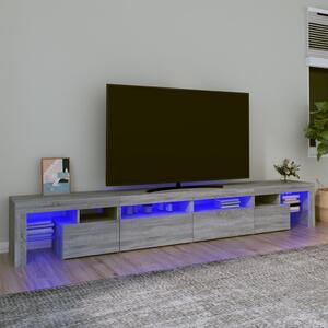 Szafka pod TV z oświetleniem LED szary dąb sonoma 260x36,5x40cm