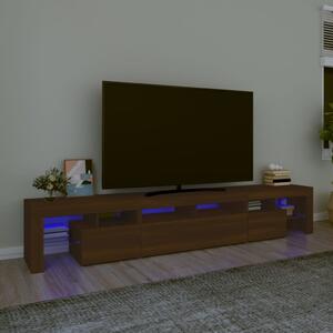 Szafka pod TV z oświetleniem LED, brązowy dąb, 230x36,5x40 cm