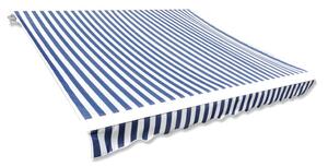 Tkanina do markizy, niebiesko-biała, 3 x 2,5 m (bez ramy)