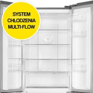 Lodówka MPM-351-SBF-07 3D No Frost 186cm Ciemny Inox