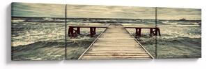 Obraz drewnianego molo na morzu (170x50 cm)