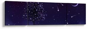Obraz - Noc uchwycona przez ilustrację (170x50 cm)
