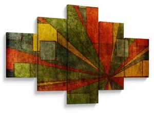 Obraz abstrakcji geometrycznej (125x70 cm)