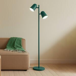 Lampa stojąca Isara Lindby, zielony, salon / jadalnia, metal, nowoczesny