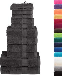 12-cz. zestaw ręczników premium SOLUND, antracytowy, 600 g/cm²