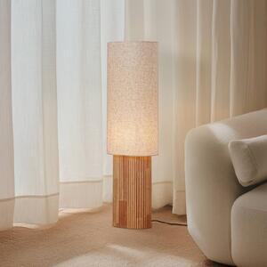 Lampa stojąca Kimiko Lindby, jasne drewno, salon / jadalnia, drewno, skandynawski