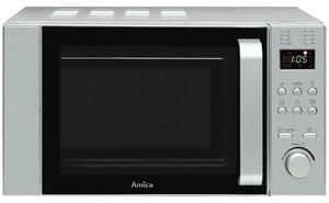 Kuchenka mikrofalowa AMICA AMGF20E2I 700W średnica 24.5 cm pojemność 20L MultiWave System Srebrno-czarny