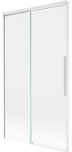 Mexen Rox parawan nawannowy 2-skrzydłowy rozsuwany 100 x 150 cm, transparent, biały - 8C9-100-001-20-00
