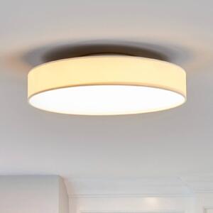 Lampa sufitowa Saira Lindby, biały / opal, salon / jadalnia, tkanina / materiał / jedwab, nowoczesny