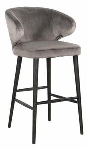 MebleMWM RICHMOND krzesło barowe INDIGO STONE 78 - welur