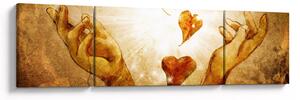 Obraz - Malowanie rąk pełnych miłości (170x50 cm)