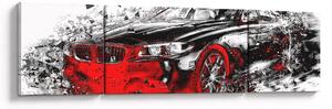 Obraz - Malowany samochód w akcji (170x50 cm)