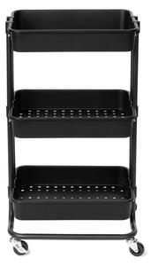 Czarny plastikowy regał na kółkach 43x36 cm Grena – Compactor