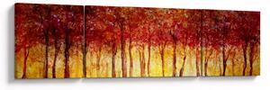 Obraz - Malowanie lasu liściastego (170x50 cm)