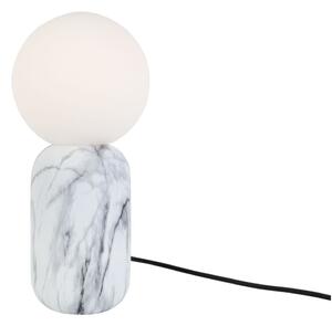 Biała lampa stołowa w dekorze marmuru Leitmotiv Gala, wys. 32 cm