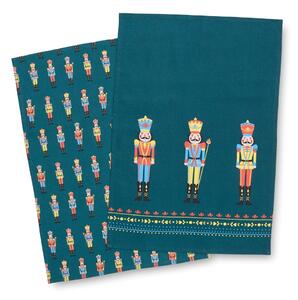 Bawełniane ścierki ze świątecznym motywem zestaw 4 szt. 50x70 cm Nutcracker – Catherine Lansfield