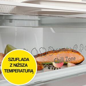Lodówka HISENSE RB440N4GWD No frost 200.4cm Biała (szkło) Licowane drzwi Szuflada z niższą temperaturą