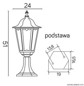 Lampa stojąca zewnętrzna Retro Classic K 4011/1 Su-Ma