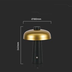 Lampka Biurkowa Nocna V-TAC 3W LED 24cm Ładowanie USB Ściemnianie Złota VT-1050 3000K-6000K 200lm