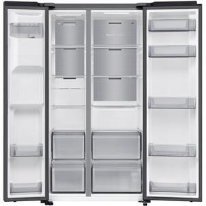 Lodówka SAMSUNG RS70F64KEFEO AI Side by Side No Frost 178.4cm Grafitowa stal Podajnik wody Kostkarka