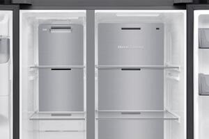 Lodówka SAMSUNG RS70F64KEFEO AI Side by Side No Frost 178.4cm Grafitowa stal Podajnik wody Kostkarka
