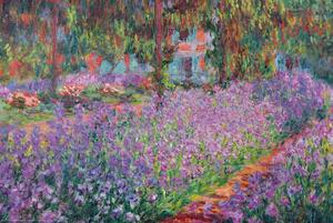 Plakat, Obraz The Artist's Garden at Giverny 1900, Claude Monet