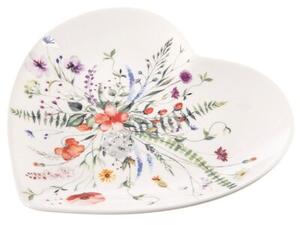Talerz deserowy porcelanowy serce MAKI 17,5x17 cm