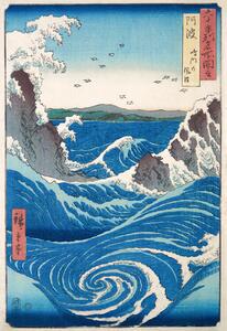 Reprodukcja View of the Naruto whirlpools at Awa, Utagawa Hiroshige