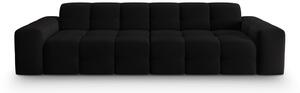Czarna aksamitna sofa 255 cm Kendal – Micadoni Home
