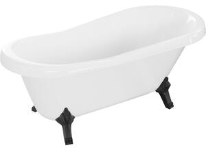 Mexen Retro wanna wolnostojąca 150 x 73 cm, biała, nogi czarne - 53251507300-70