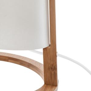 Lampa stołowa z bambusową podstawką