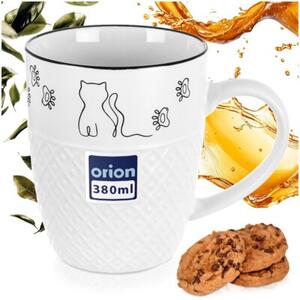 Kubek porcelanowy biały KOTEK 380 ML