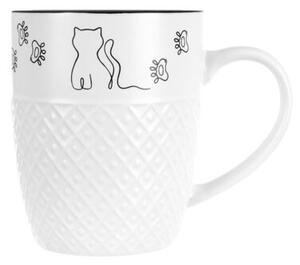 Kubek porcelanowy biały KOTEK 380 ML
