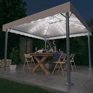 Kremowy namiot ogrodowy z oświetleniem LED - Irgan
