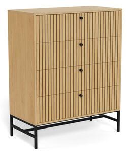 Komoda Harper Lamel 100x80 cm z 4 szufladami
