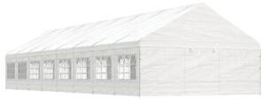 Namiot ogrodowy z dachem, biały, 17,84x5,88x3,75 m, polietylen
