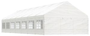 Namiot ogrodowy z dachem, biały, 15,61x5,88x3,75 m, polietylen