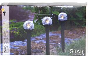 Zestaw 3 ogrodowych lamp solarnych LED Star Trading Roma, wys. 23 cm