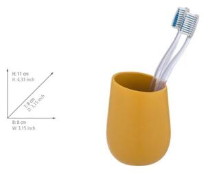 Żółty ceramiczny kubek na szczoteczki do zębów Badi – Wenko