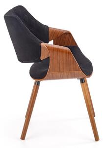 Krzesło tapicerowane K396 - orzechowy / czarny