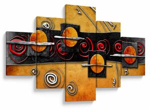 Abstrakcyjny obraz - Planety (125x70 cm)
