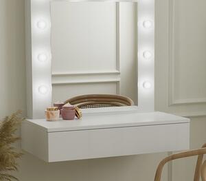 Toaletka z lustrem "LENA WHITE "mat, 75cm, wisząca