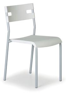 Plastikowe krzesło kuchenne LINDY, biały