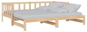 Łóżko wysuwane, lite drewno sosnowe, 2x(90x200) cm